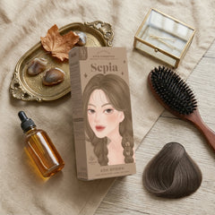 Kota Cosmetics Sepia Hair Color Set - Ash Brown (100ml+100ml)