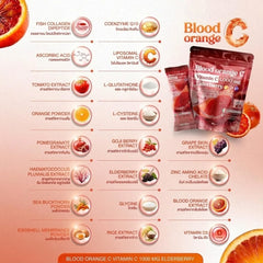 Jamsai Blood Orange C Vitamin C 1000mg + Elderberry – 30 Sachets