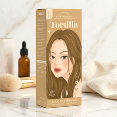 Kota Cosmetics Tortilla Hair Color Set – Milk Tea Brown (100ml+100ml)