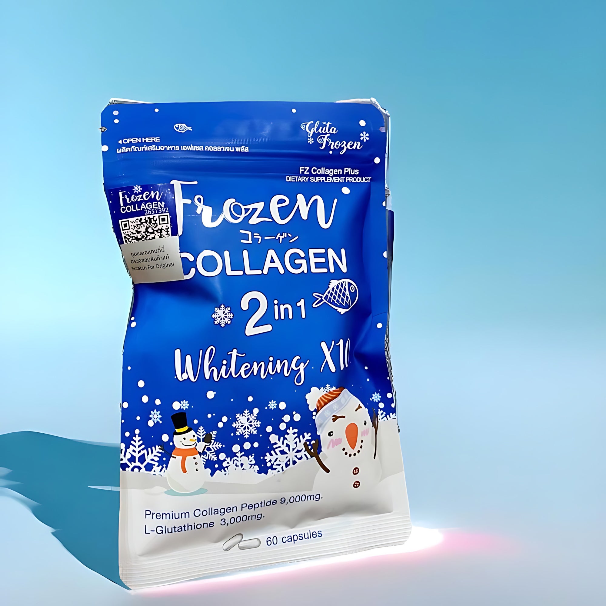 Frozen Collagen 2 in 1 Premium Collagen Supplements - 60 Capsules