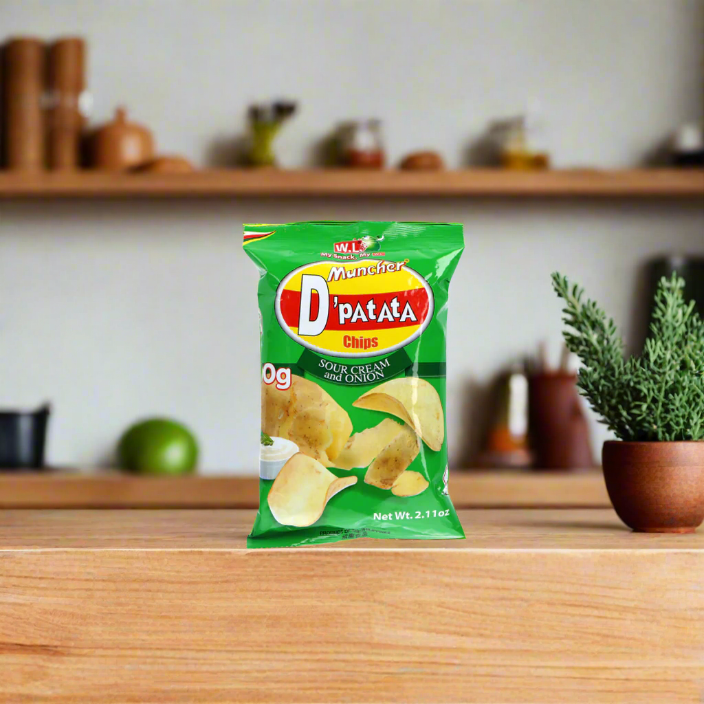 Muncher D'Patata Chips – Sour Cream & Onion Flavor (60g)