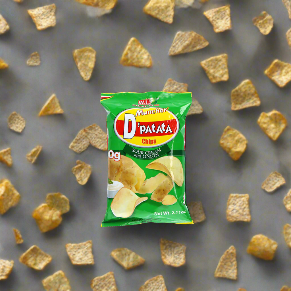Muncher D'Patata Chips – Sour Cream & Onion Flavor (60g)
