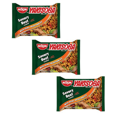 Nissin Yakisoba Savory Beef Instant Pancit - 59g (2+1) Offer - Pinoyhyper