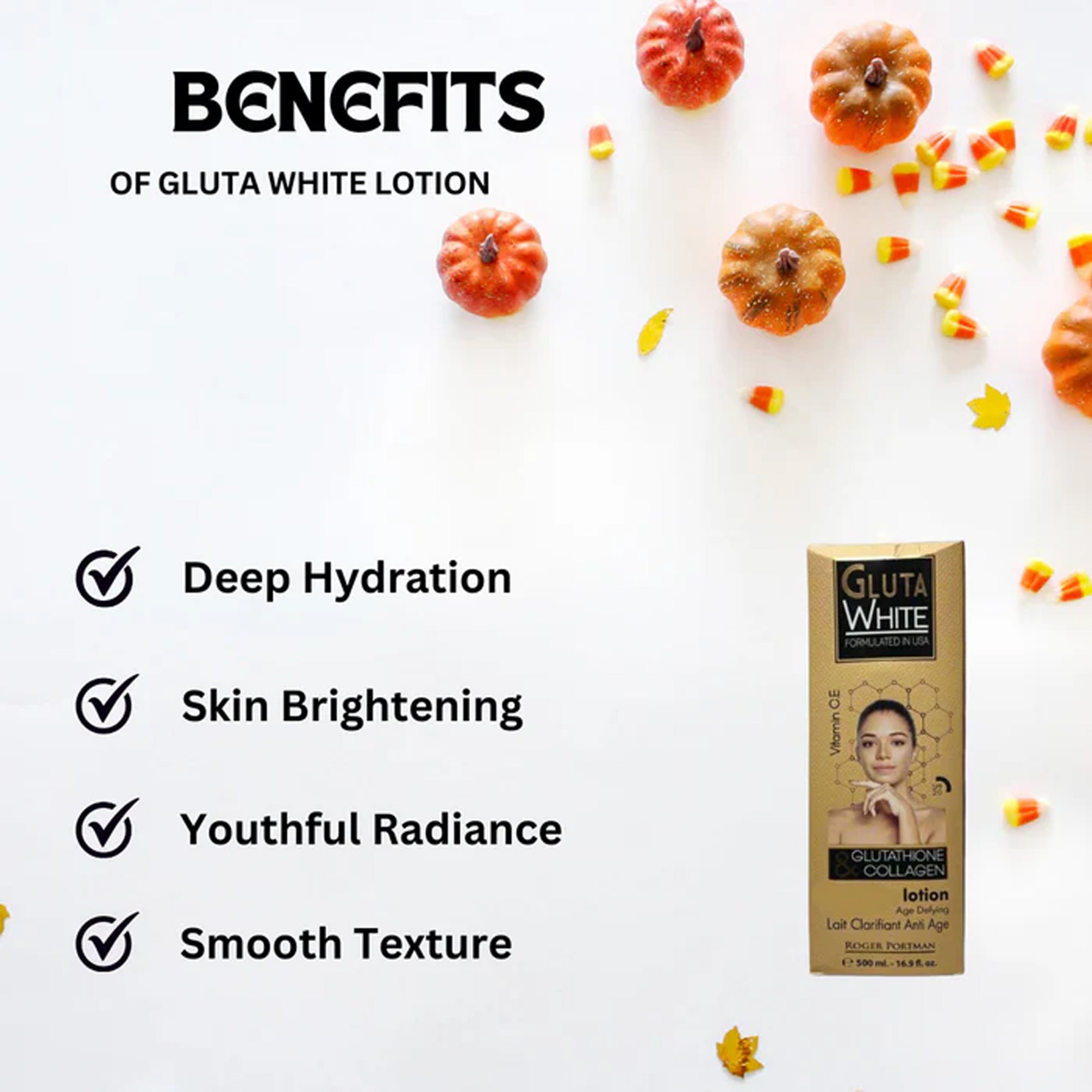 Gluta White Glutathione & Collagen Brightening Body Lotion – 500ml