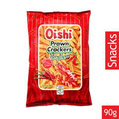 Oishi Prawn Crackers Spicy Flavor 90g - Big - Pinoyhyper