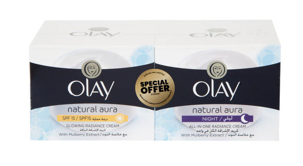 Olay Natural White Day + Night Cream 2 x 50ml