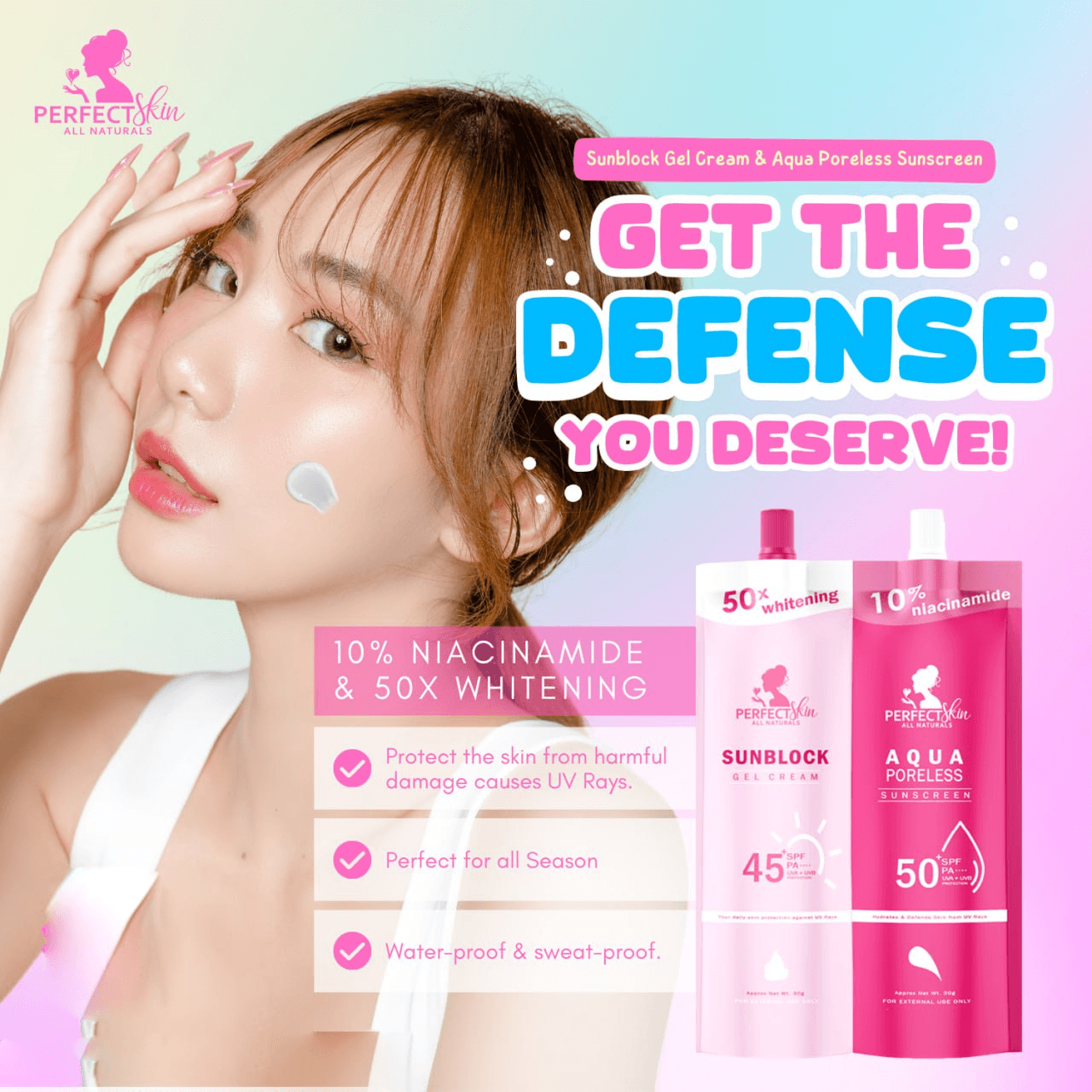 PerfectSkin Aqua Poreless & Sunblock Gel Cream Twin Pack - Pinoyhyper