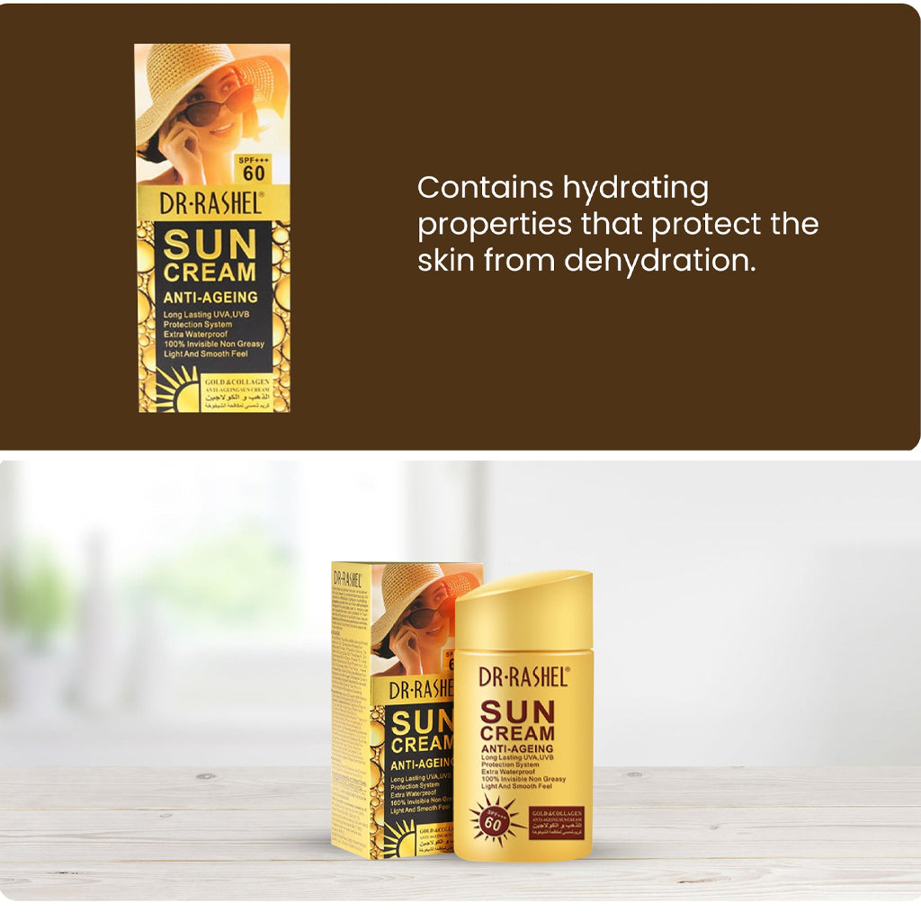 Dr. Rashel Sun Cream Anti-Aging SPF 60+++ with Gold & Collagen – 80gm