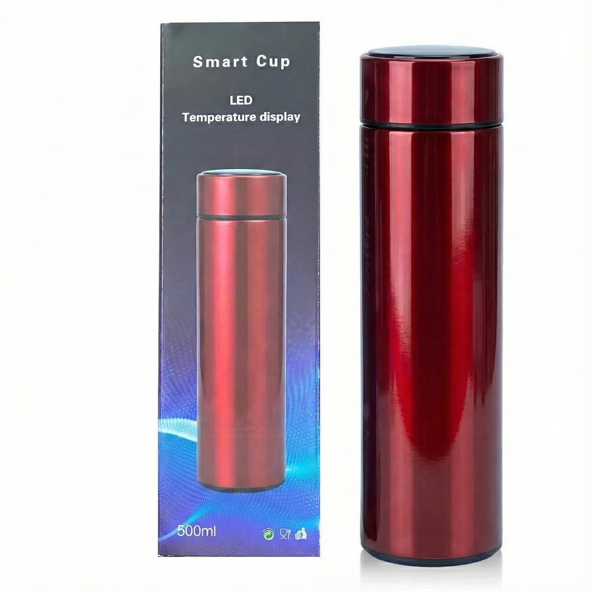 Smart Cup LED Temperature Display Water Bottle – 500ml