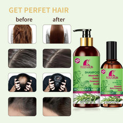 Roushun Rosemary Mint Hair Shampoo & Hair Oil - 500ml + 100ml (Combo)